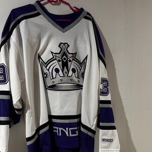 LA Kings Potvin White and Purple Hockey Jersey 39